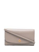 Tory Burch portefeuille Robinson à détail de chaîne - Gris