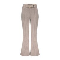 Frankie&Liberty flared broek Shelly met visgraat lichtbruin - thumbnail