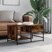 Salontafel 85,5x51x45 cm bewerkt hout gerookt eikenkleurig - thumbnail
