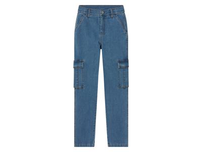 pepperts! Jongens cargo jeans - Slim Fit (158, Lichtblauw)