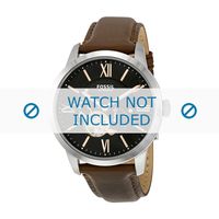 Horlogeband Fossil ME3061 Leder Bruin 22mm