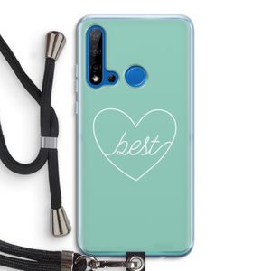 Best heart pastel: Huawei P20 Lite (2019) Transparant Hoesje met koord