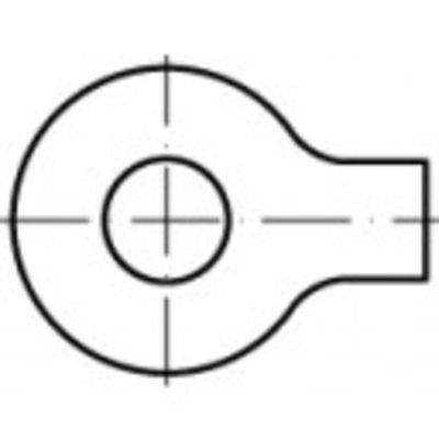 Onderlegringen met doeken 8.4 mm 22 mm Staal 100 stuk(s) TOOLCRAFT 104564
