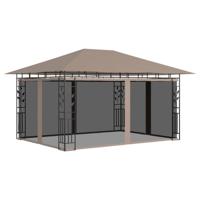 Prieel met klamboe 180 g/m² 4x3x2,73 m taupe