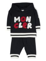 Moncler Enfant survêtement à logo appliqué - Bleu