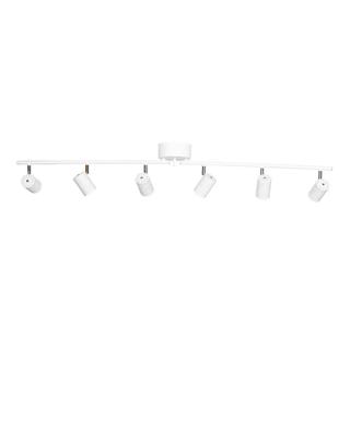 Witte plafondbar met 6 GU10 fittingen By Rydens Correct