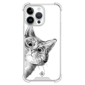 iPhone 14 Pro Max shockproof hoesje - Kat kiekeboe