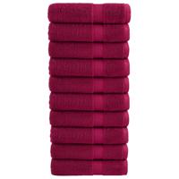 VidaXL Badhanddoeken solund 10 st 600 g/m² 70x140 cm bordeauxrood VidaXL Badhanddoeken solund 10 st 600 g/m² 70x140 cm bordeauxrood