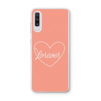 Forever heart: Samsung Galaxy A70 Transparant Hoesje