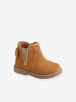 Elastische leren laarsjes voor meisjesbaby's camel