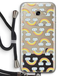 Regenboog: Samsung Galaxy A5 (2017) Transparant Hoesje met koord