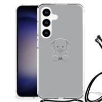 Samsung Galaxy S24 Stevig | Bumper Hoesje | Grijs Baby Olifant