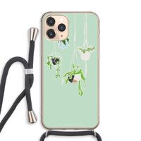 Hang In There: iPhone 11 Pro Max Transparant Hoesje met koord