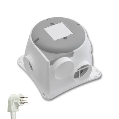 Zehnder ComfoFan Silent Woonhuisventilator - Hoge Capaciteit: 460 m³/h - Met Vochtsensor - Perilex Stekker