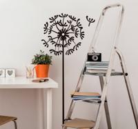 Minimalistische paardebloem bloemen muursticker