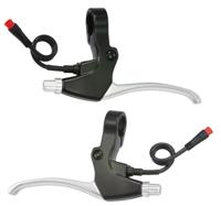 Saccon remhendel set voor e-bike met magnetische rem onderbrekings schakelaar. zwart/zilver