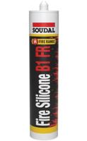 Soudal fire silicone b1 fr | brandwerende siliconenkit | wit | 300 ml - 147413