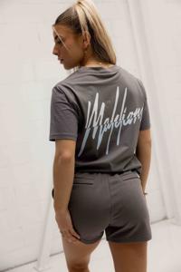 Malelions Kiki T-Shirt Dames Donkergrijs/Lichtblauw - Maat XS - Kleur: LichtblauwGrijs | Soccerfanshop