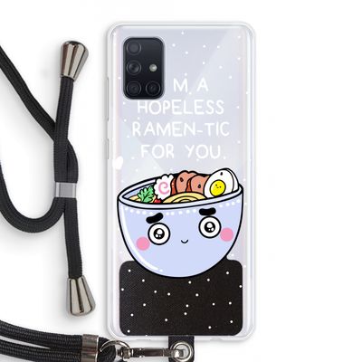I'm A Hopeless Ramen-Tic For You: Samsung Galaxy A71 Transparant Hoesje met koord