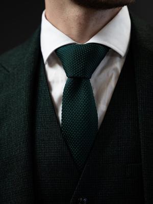 Luxe Stropdas | Groen | Gebreid | Elegante Stropdas Voor Mannen | Peaky Blinders