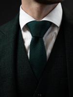 Luxe Stropdas | Groen | Gebreid | Elegante Stropdas Voor Mannen | Peaky Blinders