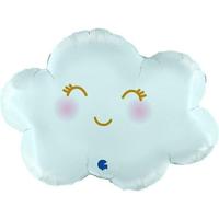 Folieballon Wolkje Satijn Pastel Blauw (61cm)