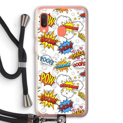 Pow Smack: Samsung Galaxy A20e Transparant Hoesje met koord