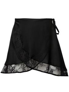 Fleur Du Mal jupe portefeuille à taille haute - Noir