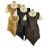 Retro vintage Middeleeuws Renaissance Steampunk 17e eeuw Jurken Wapens en Harnassen Borstbeschermer Krijger Viking Schildmaagd Walhalla Dames Halloween LARP Kleding Lightinthebox