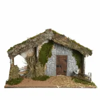 Kerststal l63b30h40cm naturel