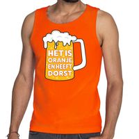 Oranje Het is oranje en heeft dorst tanktop/mouwloos shirt heren - thumbnail