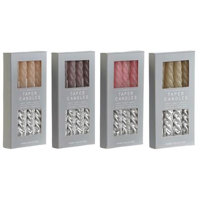 kaarsjes DKD Home Decor Tweekleurig 2 x 2 x 18,5 cm (4 Onderdelen) (4 Stuks)
