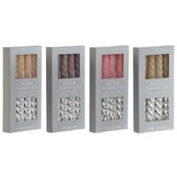 kaarsjes DKD Home Decor Tweekleurig 2 x 2 x 18,5 cm (4 Onderdelen) (4 Stuks)
