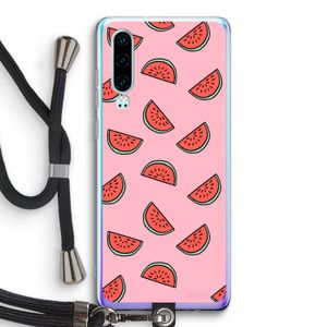 Watermeloen: Huawei P30 Transparant Hoesje met koord