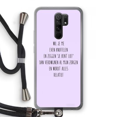 Relatief: Xiaomi Redmi 9 Transparant Hoesje met koord