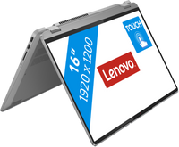 Lenovo IdeaPad Flex 5 Hybride (2-in-1) 40,6 cm (16") Touchscreen WUXGA AMD Ryzen™ 7 7730U 16 GB LPDDR4x-SDRAM 512 GB SSD Wi-Fi 6 (802.11ax) Windows 11 Home Grijs - thumbnail