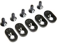 Losi - Engine Mount Insert and Screws 20.5T Black (5): 5ive-T 2.0 (fits 62T spur) (LOS252104)