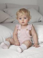 Korte babytuinbroek van linnen en lyocell lila
