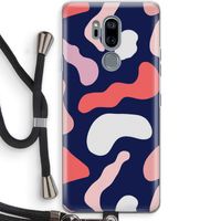 Memphis Shapes Pink: LG G7 Thinq Transparant Hoesje met koord