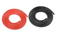 Team Corally - Ultra V+ Siliconen kabel - Super flexibel - Zwart en Rood - 14AWG - thumbnail