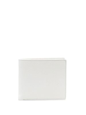 Maison Margiela porte-carte en cuir à détails de coutures - Blanc