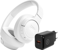 JBL Tune 720BT Wit + BlueBuilt Quick Charge Oplader met Usb - thumbnail