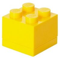 Brick 4 mini opbergbox geel - thumbnail