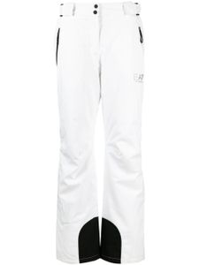 Ea7 Emporio Armani pantalon de ski à logo imprimé - Blanc