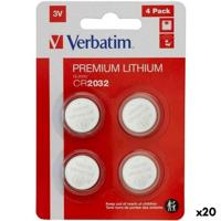 Batterijen Verbatim CR2032 4 Onderdelen 20 Stuks 3V