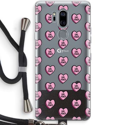 GIRL POWER: LG G7 Thinq Transparant Hoesje met koord