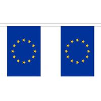 3x Polyester vlaggenlijn van Europa 3 meter   -