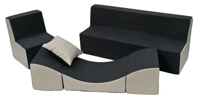 Viking Choice  Schuim meubelset peuter compleet grijs & beige