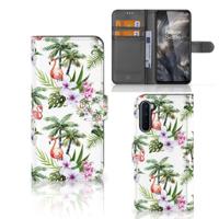 OnePlus Nord | Telefoonhoesje | Met pasjeshouder | Flamingo Palms