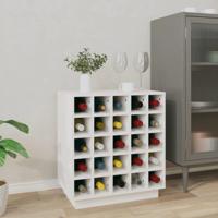 Wijnkast 55,5x34x61 cm massief grenenhout wit Wijnkast 55,5x34x61 cm massief grenenhout wit